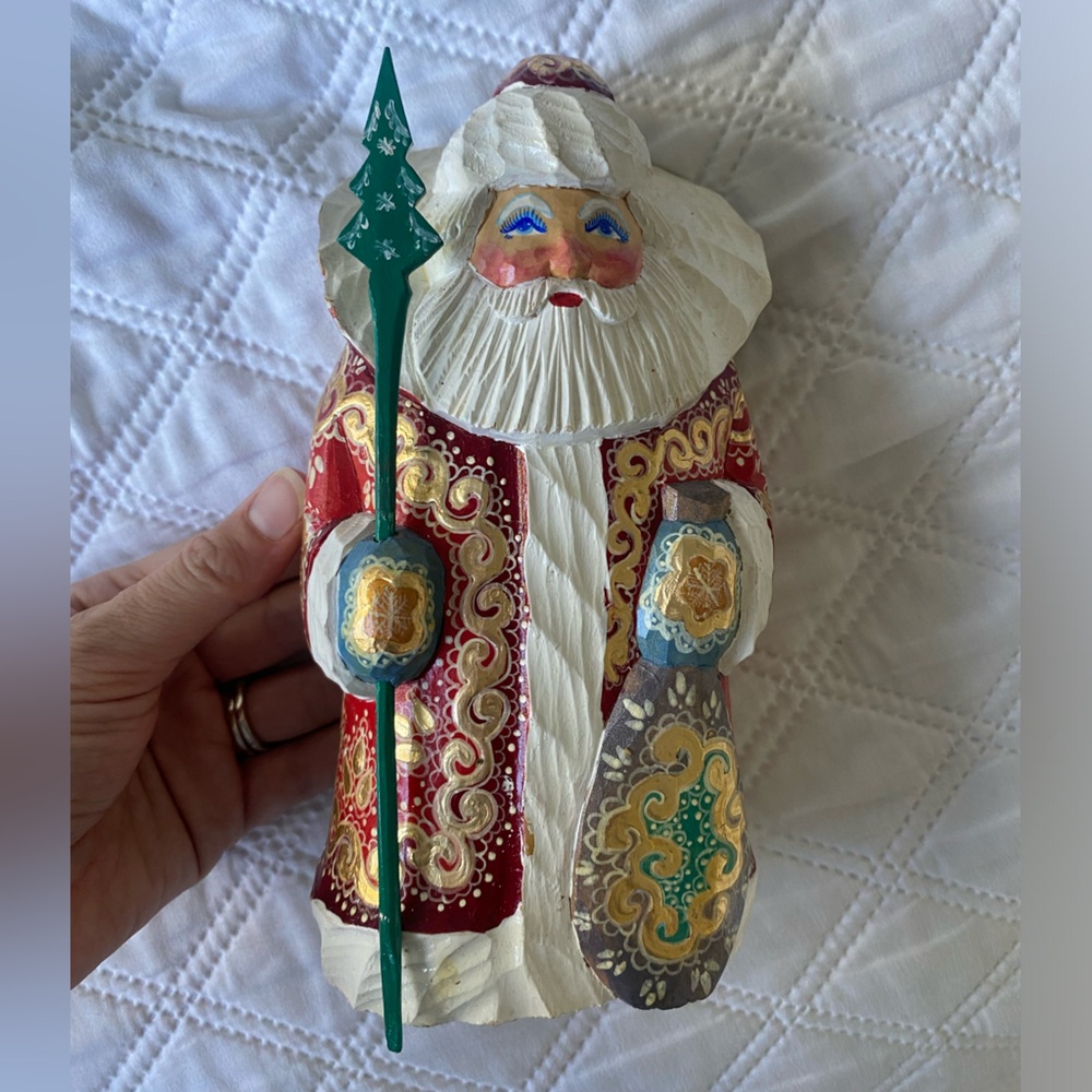 🚨 CYBER MONDAY SALE Hand Painted Vintage Russian Santa